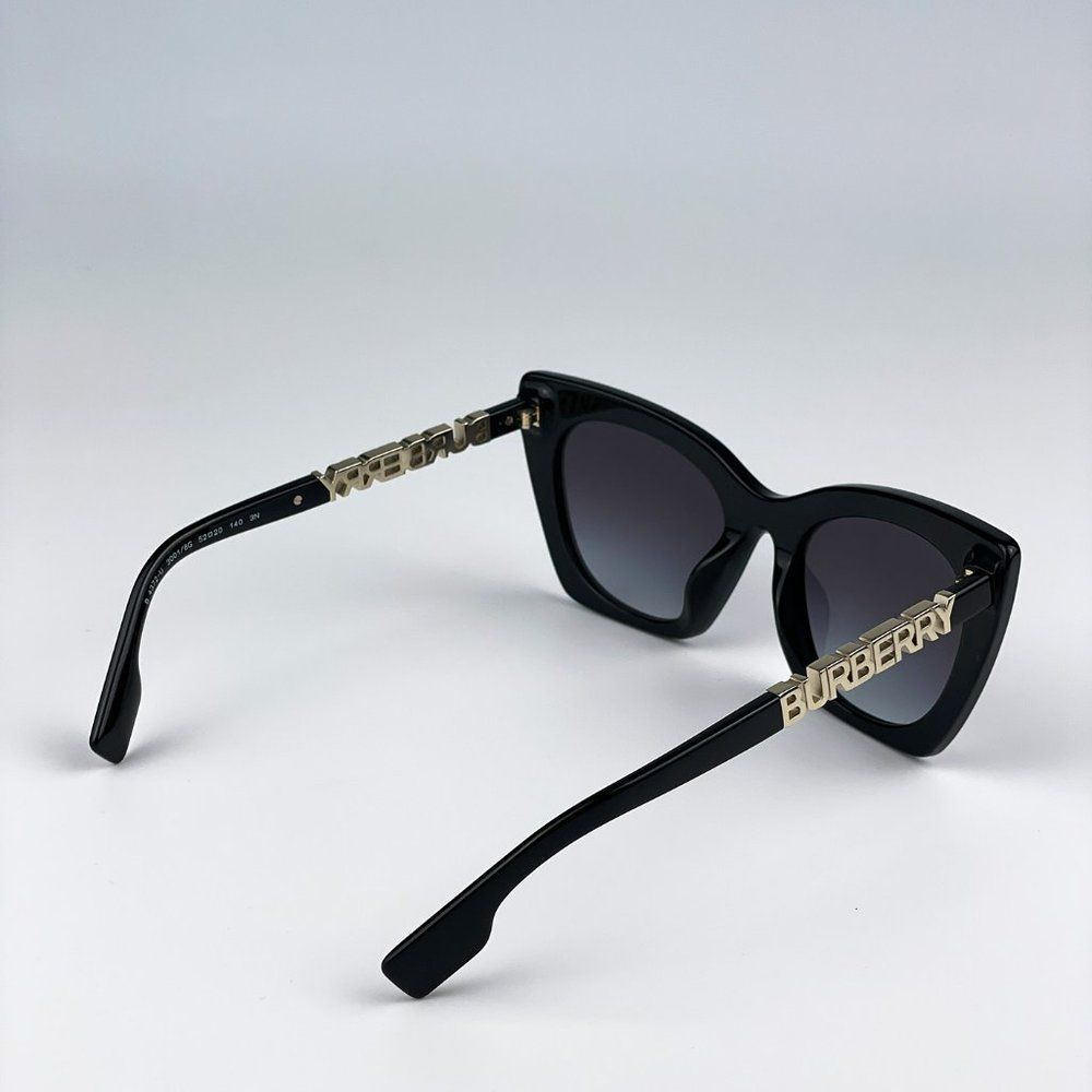Burberry BE4372U MARIANNE 30018G Sunglasses Black Grey Gradient Cat Eye Women - Picture 7 of 11
